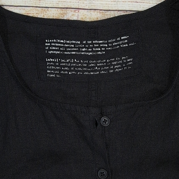 Black Label Black Linen Long Sleeve Dress - Picture 5 of 8